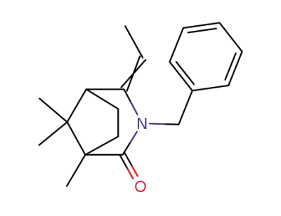 4-ethylidene-3-benzyl-1,8,8-trimethyl-3-aza-bicyclo[3.2.1]octan-2-one