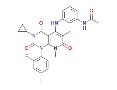 N-{3-[3-cyclopropyl-1-(2-fluoro-4-iodophenyl)-6,8-dimethyl-2,4,7-trioxo-1,2,3,4,7,8-hexahydropyrido[2,3-d]pyrimidin-5-ylamino]phenyl}acetamide