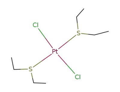 trans-dichlorobis(diethyl sulfide)platinum(II)